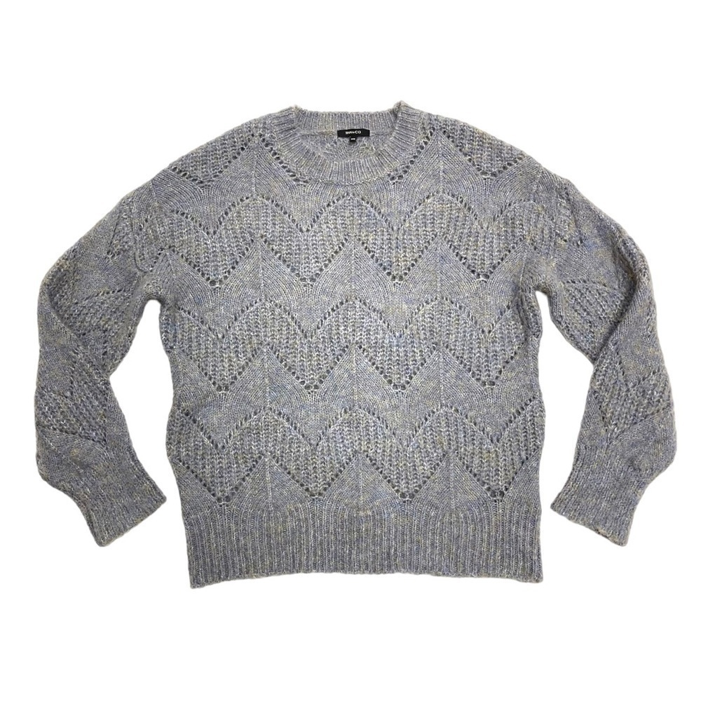 Reitmans knitted fuzzy sweater grey green size M - Picture 12 of 12